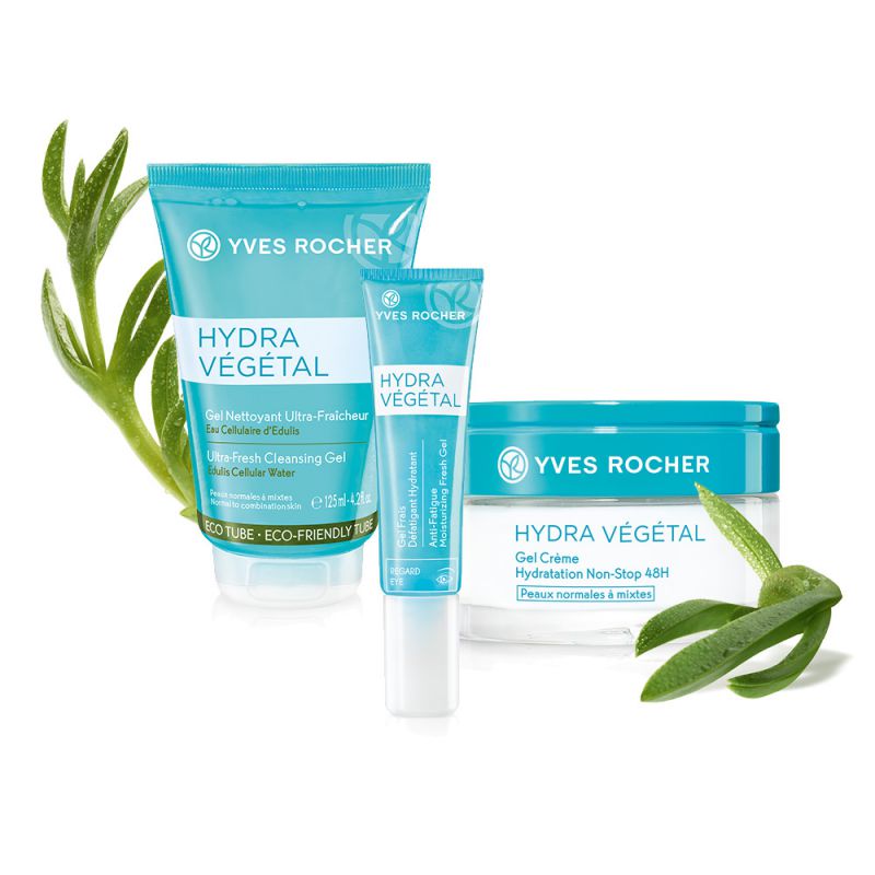 תמונת מוצר - שגרת טיפוח הידרה וג’טל ללחות מוגברת וחידוש מרקם העור מסדרת Hydra Vegetal New - מחיר המוצר 229.0000 ש״ח