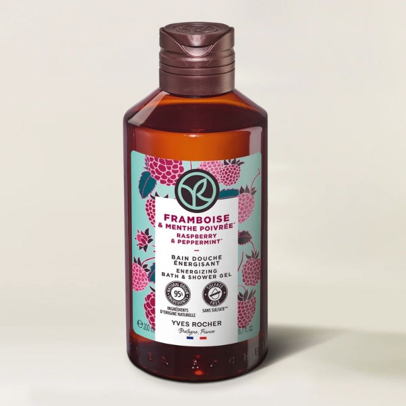 תמונת מוצר - ג’ל רחצה ממריץ בניחוח פטל מנטה מסדרת Bain nature 2024 - מחיר המוצר 30.0000 ש״ח