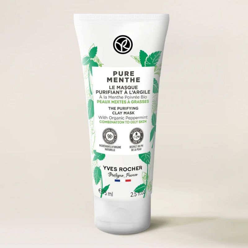 תמונת מוצר - טוהר המנטה מסיכת ניקוי לעור מעורב הנוטה לשמן מסדרת Pure menthe - מחיר המוצר 89.9000 ש״ח