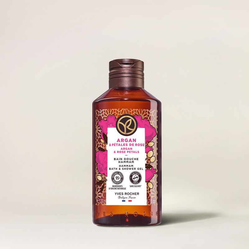 תמונת מוצר - ג’ל רחצה חמאם בניחוח ארגן ועלי ורדים מסדרת Bain nature 2024 - מחיר המוצר 30.0000 ש״ח